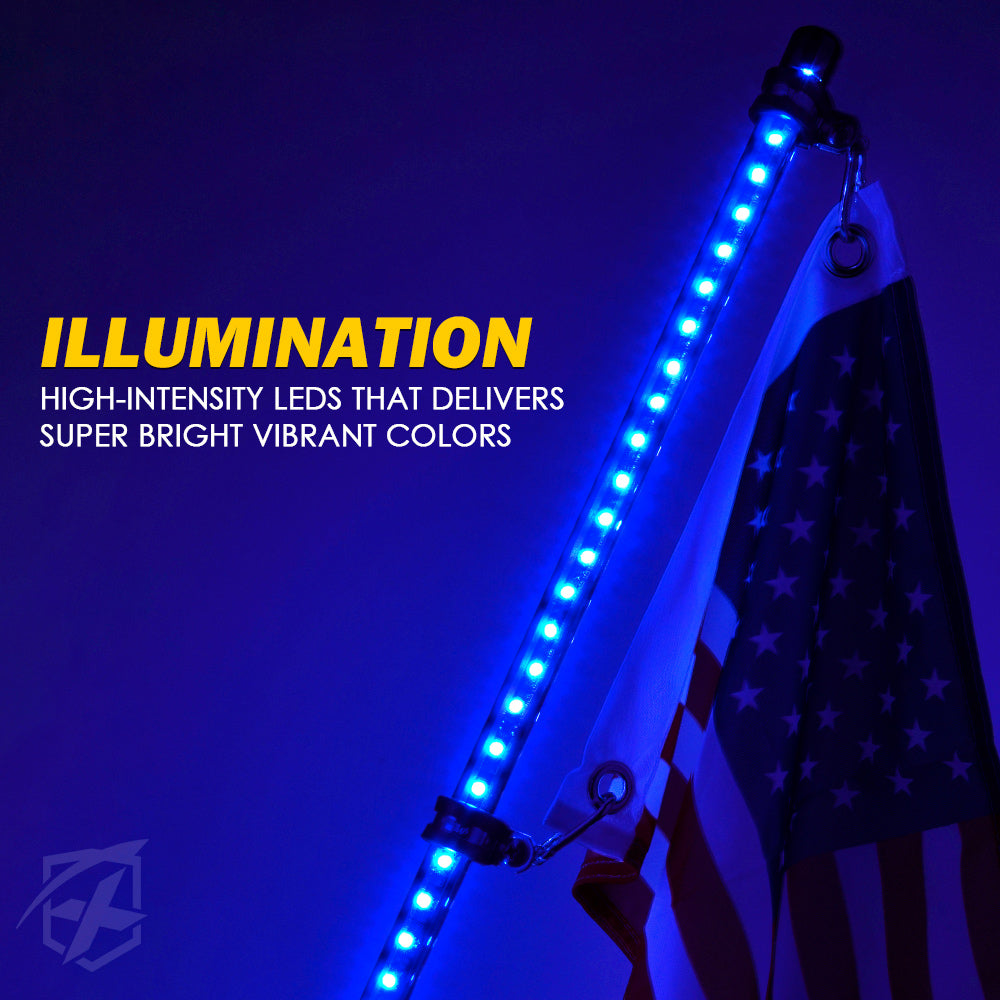 5ft LED Smoked Whip Light Illumination