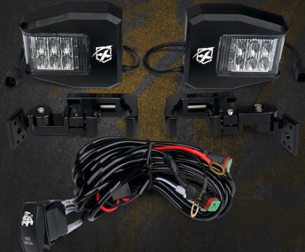 Espejos Laterales Antirreflejantes con Focos LED Adaptables Para UTV Color Claro G12