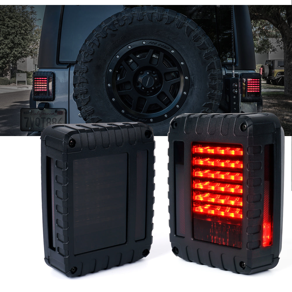 LED Taillights For Jeep JK Smoke