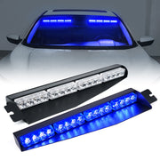 Dual LED Visor Windshield Strobe Lights Blue