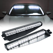 Dual LED Visor Windshield Strobe Lights