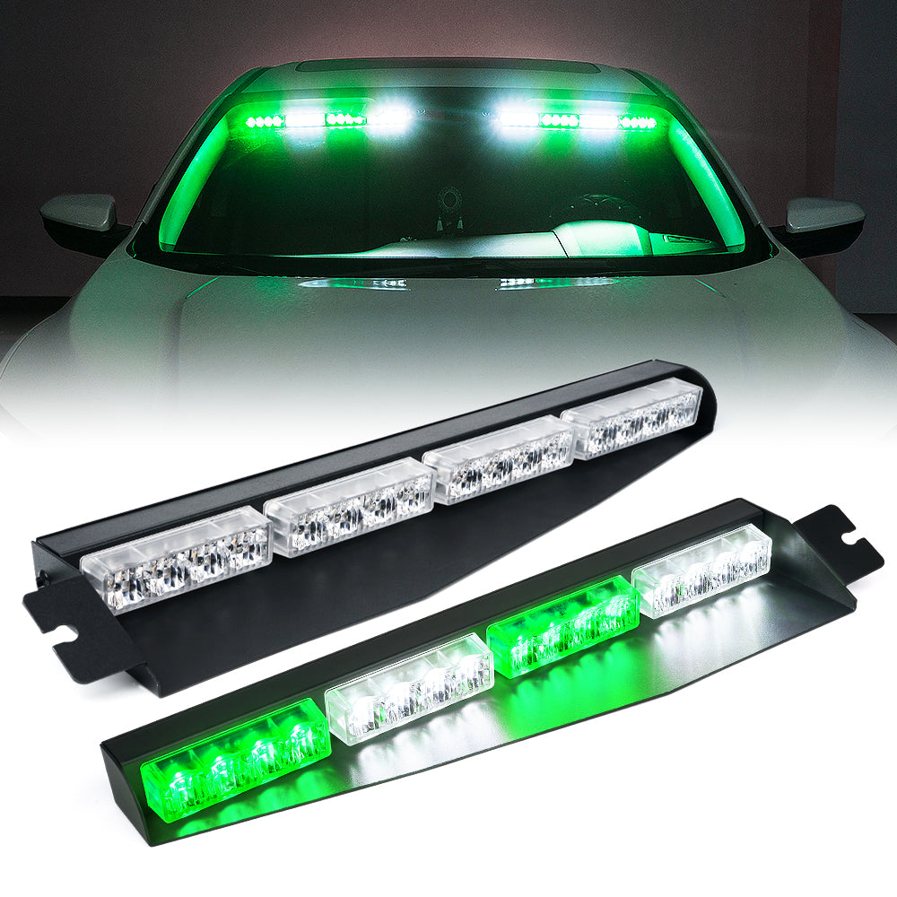 Dual LED Visor Windshield Strobe Lights WG