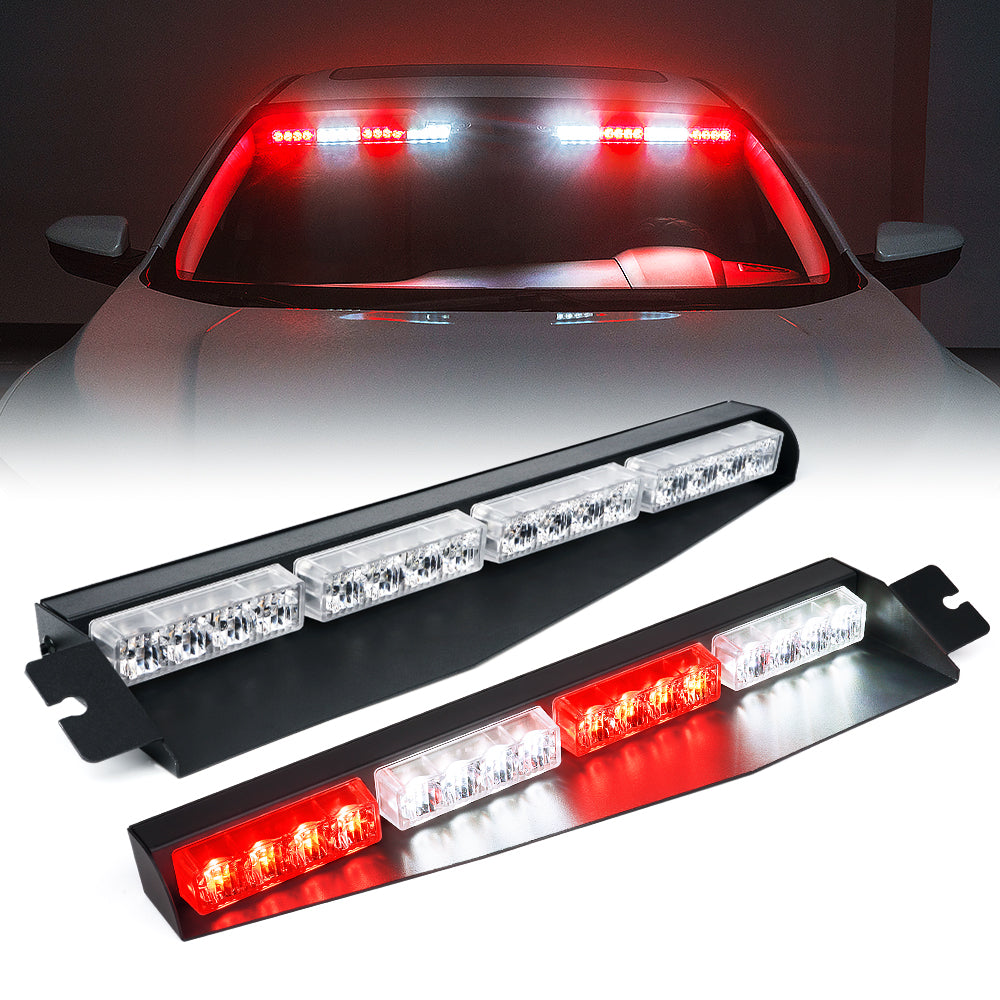 Dual LED Visor Windshield Strobe Lights WR