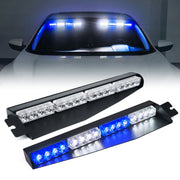 Dual LED Visor Windshield Strobe Lights WB