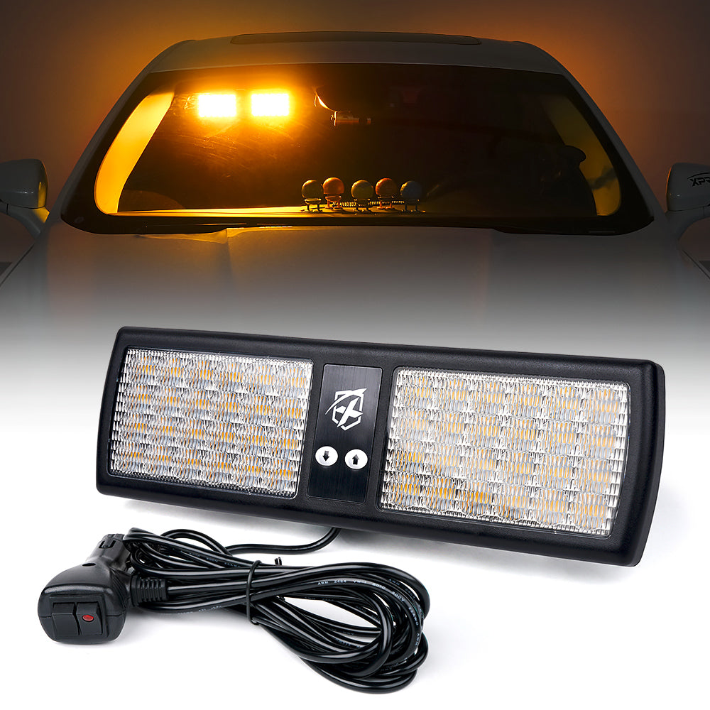 Windshield Visor LED Strobe Lights Yellow