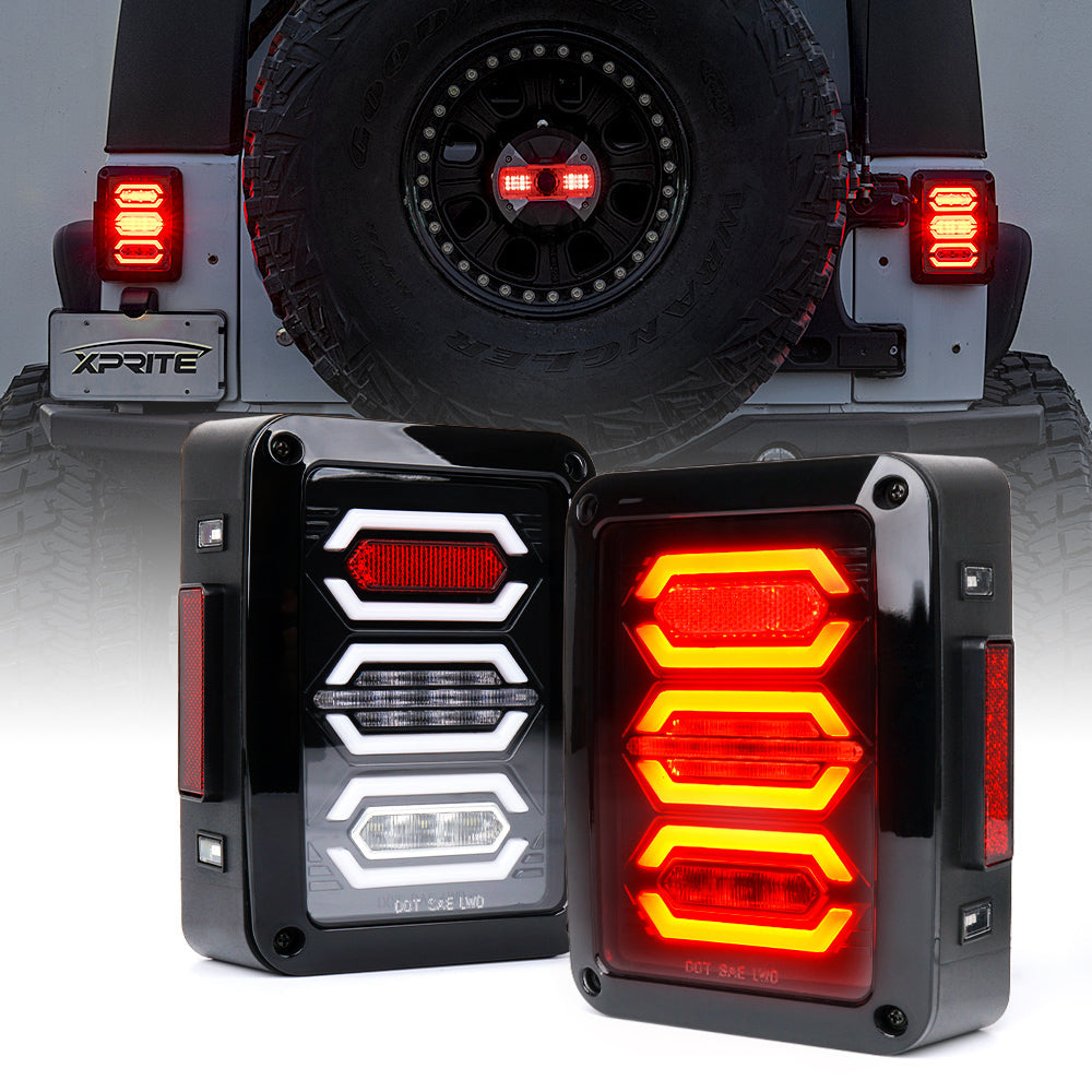 Conjunto de Luces Traseras LED Para Jeep Wrangler JK JKU 2007 - 2018 Serie Diamond G3 Xprite