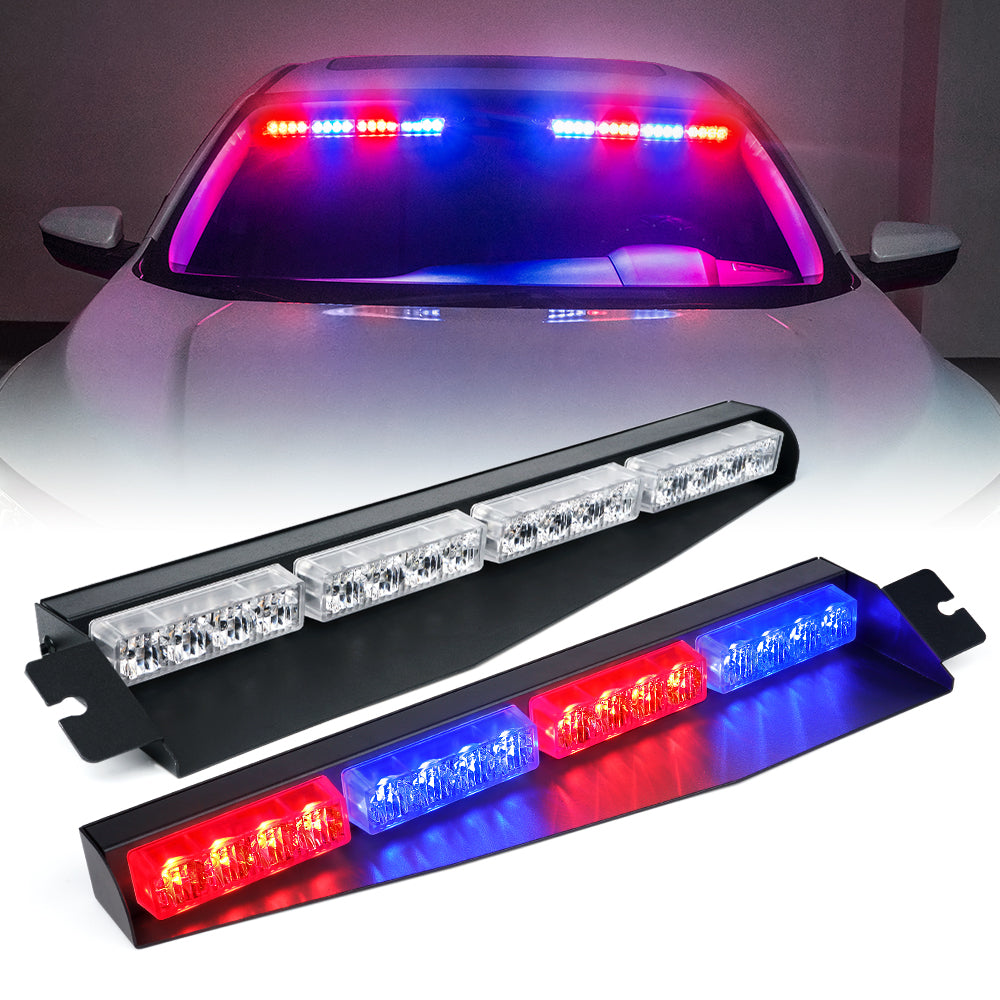 Dual LED Visor Windshield Strobe Lights RB