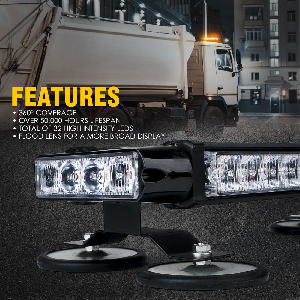 Luz Estroboscópica LED Con Base Magnética Para Techo 14.5" Serie Pursuit Xprite