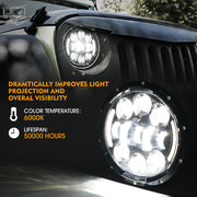 LED Headlights With DRL Modes