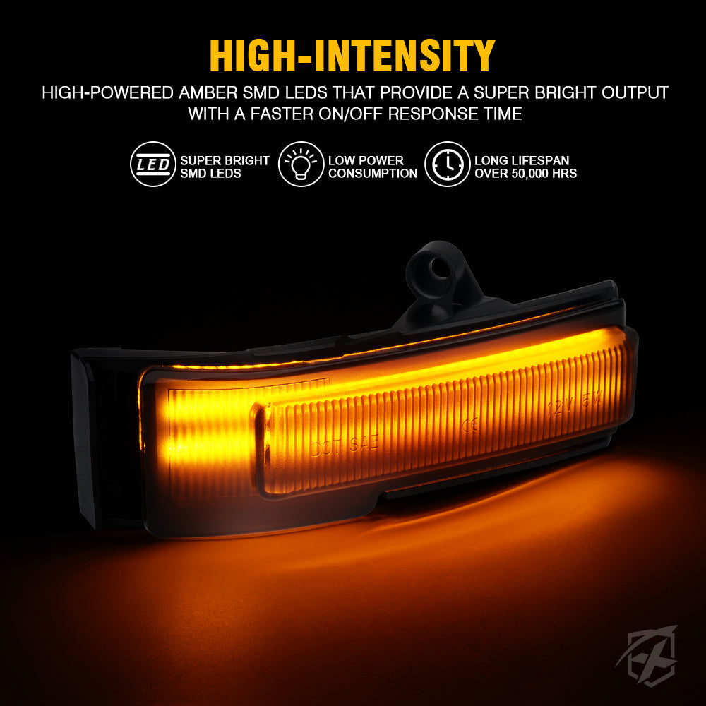 LED Side Mirror Turn Signal Lights Intensity