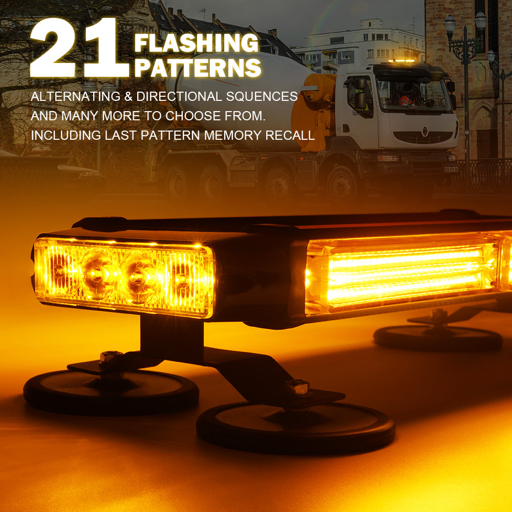 Luz Estroboscópica LED COB Con Base Magnética Para Techo 14.5" Serie Pursuit Xprite