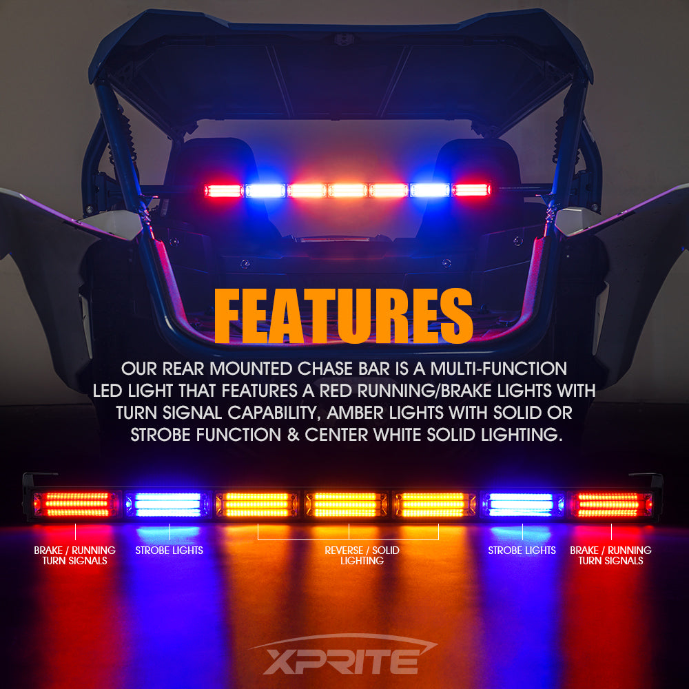 Rear Chase LED Strobe Lightbar Functions