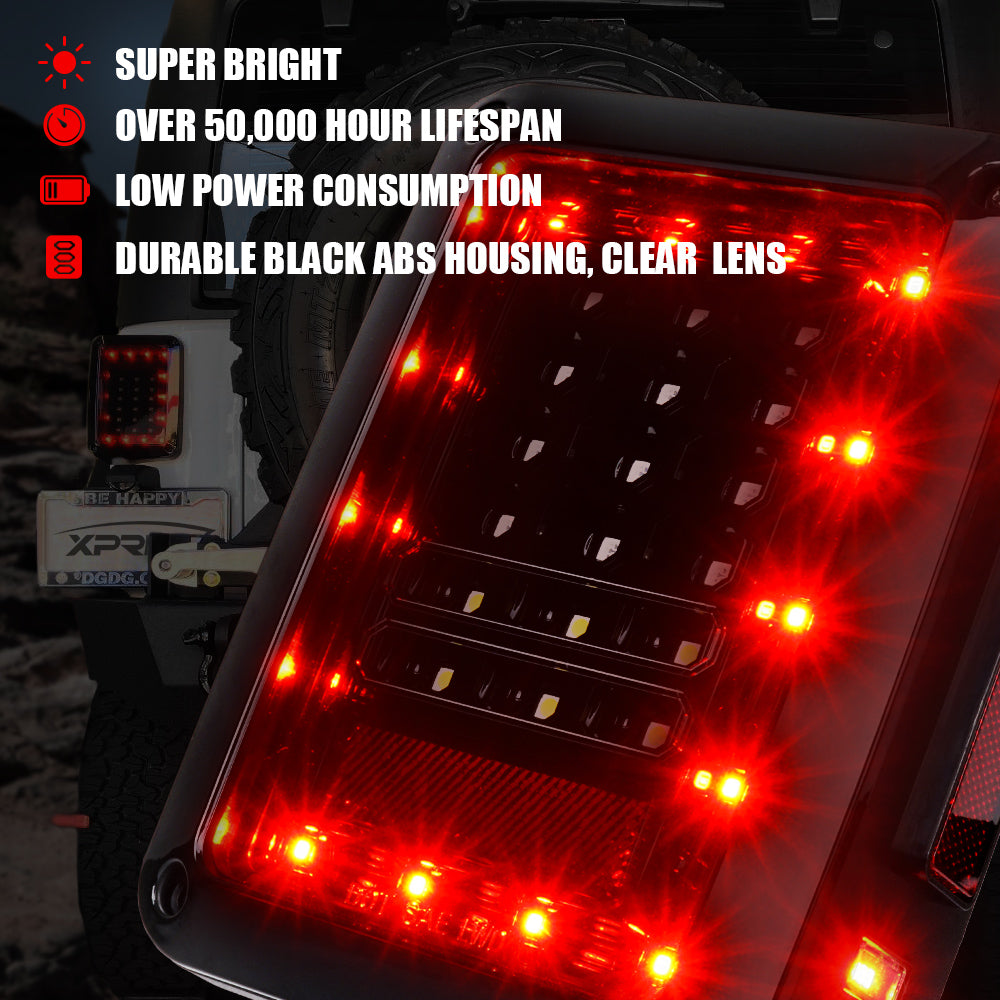Juego de Luces Traseras LED Para Jeep Wrangler JK JKU 2007-2018 Serie Bold Xprite