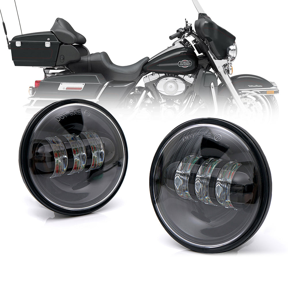 Faros LED CREE Negros de 4,5" y 60 W Para Motocicletas Harley Davidson Xprite