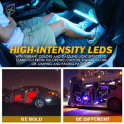 4PC LED Interior RGB Lights with Remote Control Celestial intensity