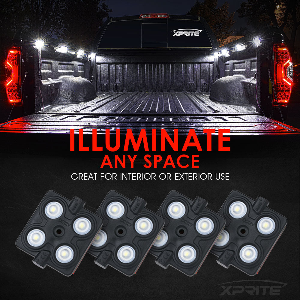 Kit de Iluminación LED Para Caja de Pick Up de 8 Módulos de Roca con Switch Xprite