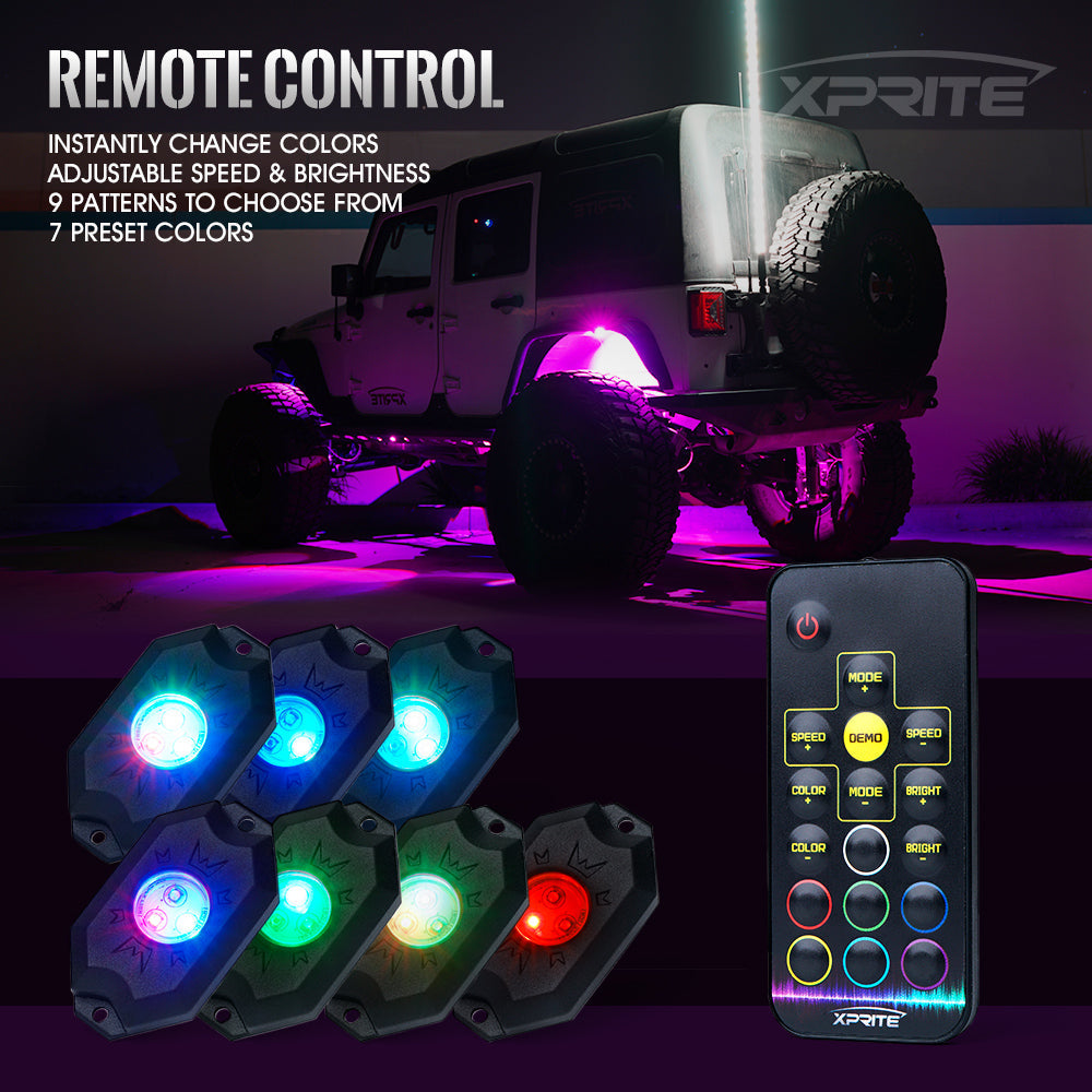 LED Rock Lights remote