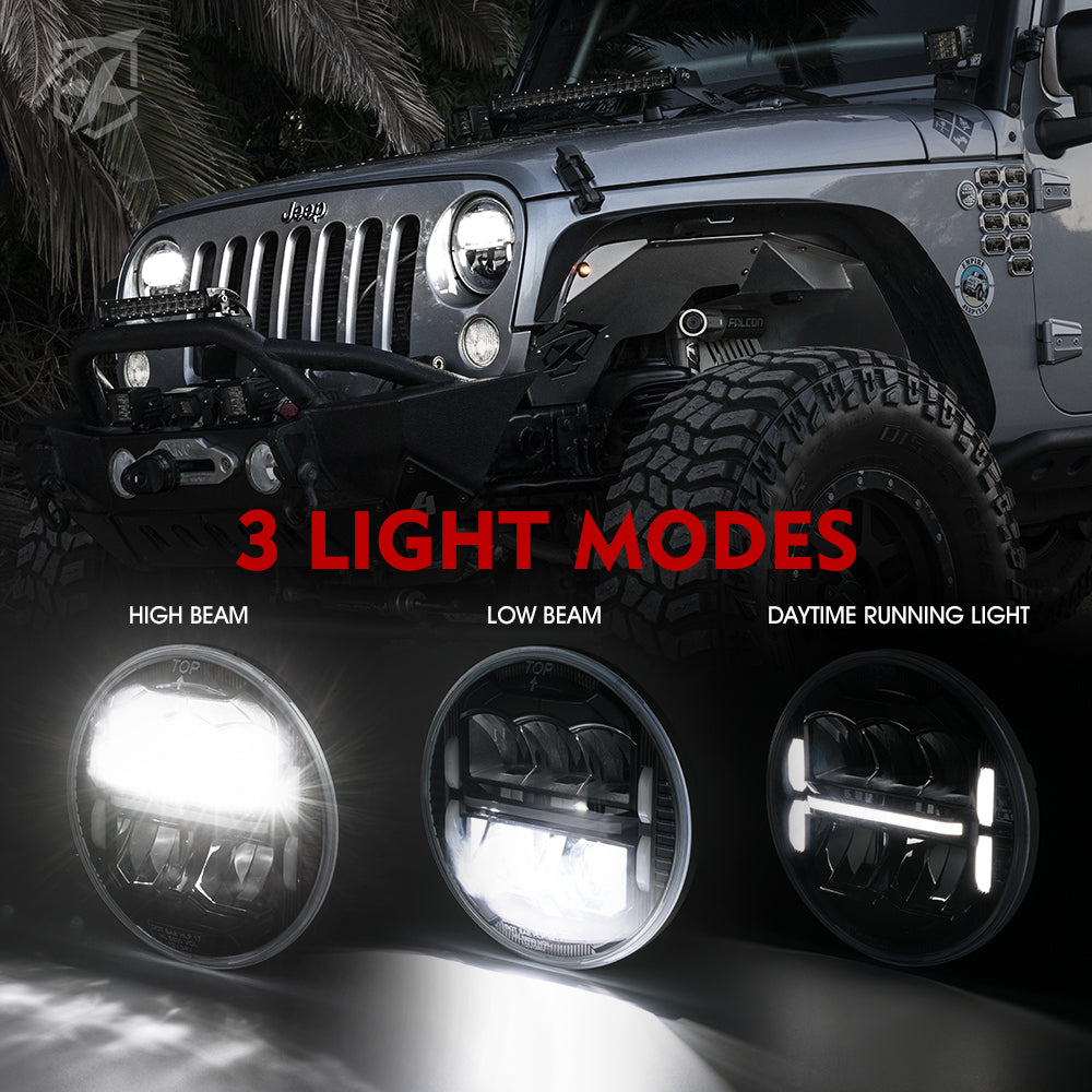 LED Headlights With DRL Features