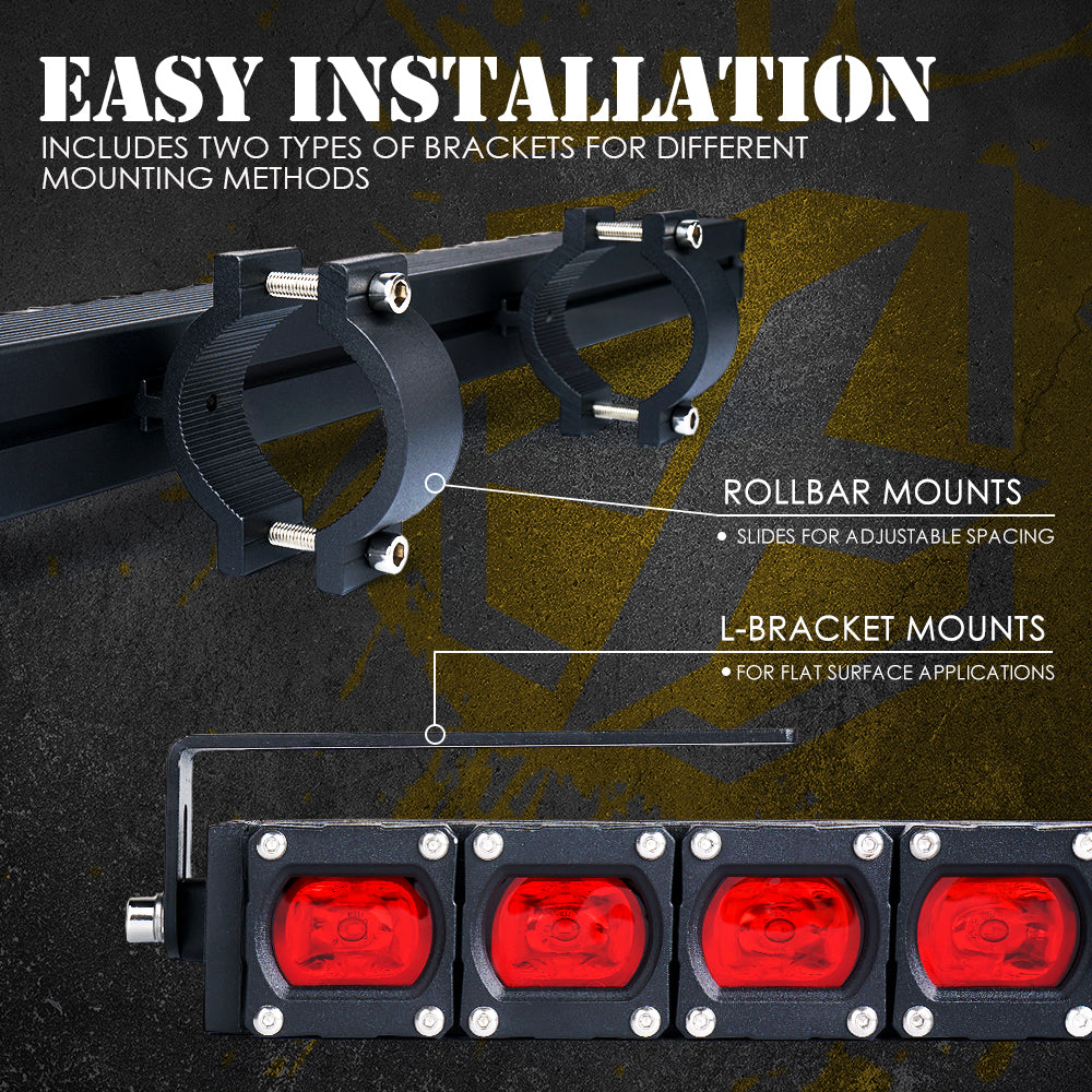 Rear Chase Strobe Light Bar installation