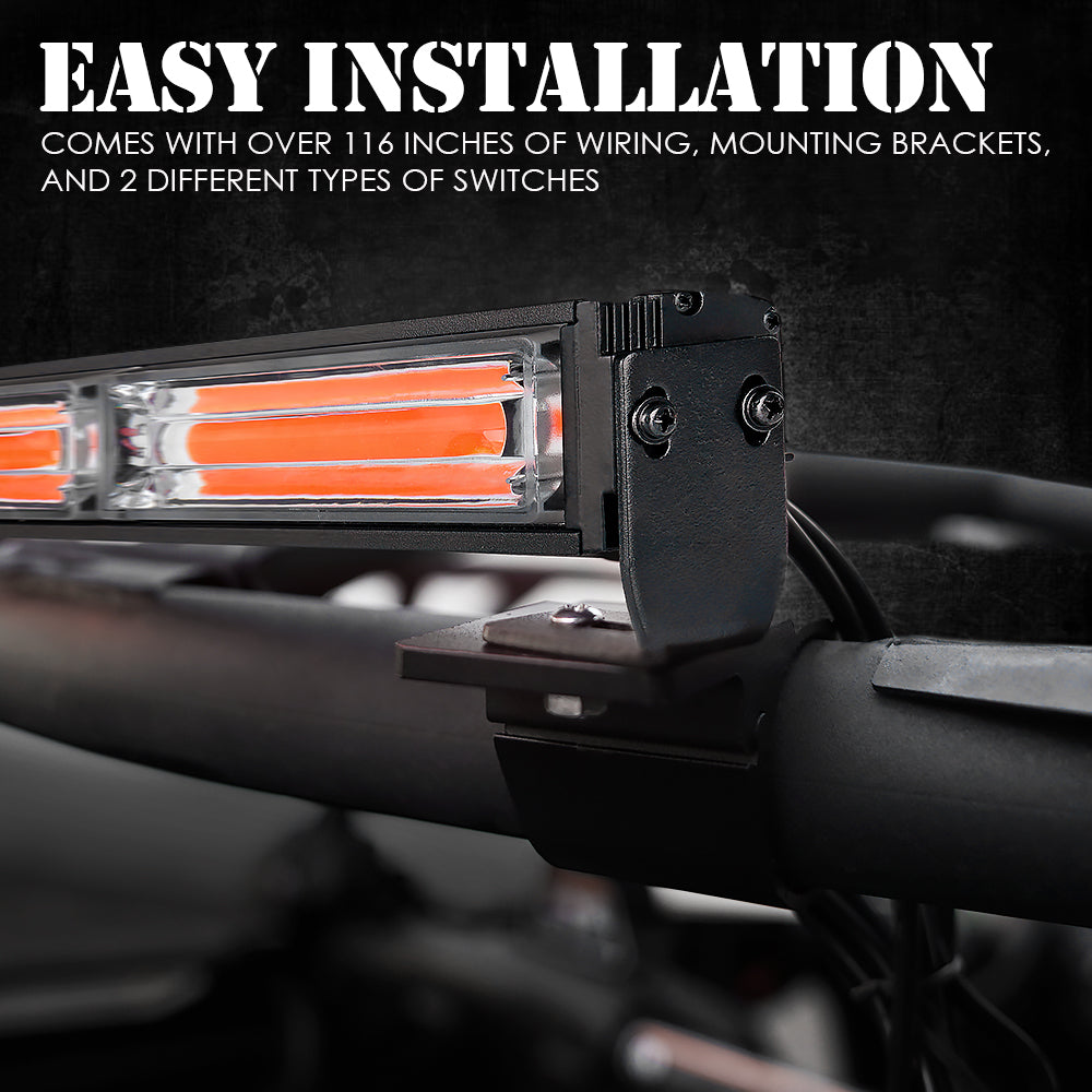 Rear Chase Strobe Light Bar installation