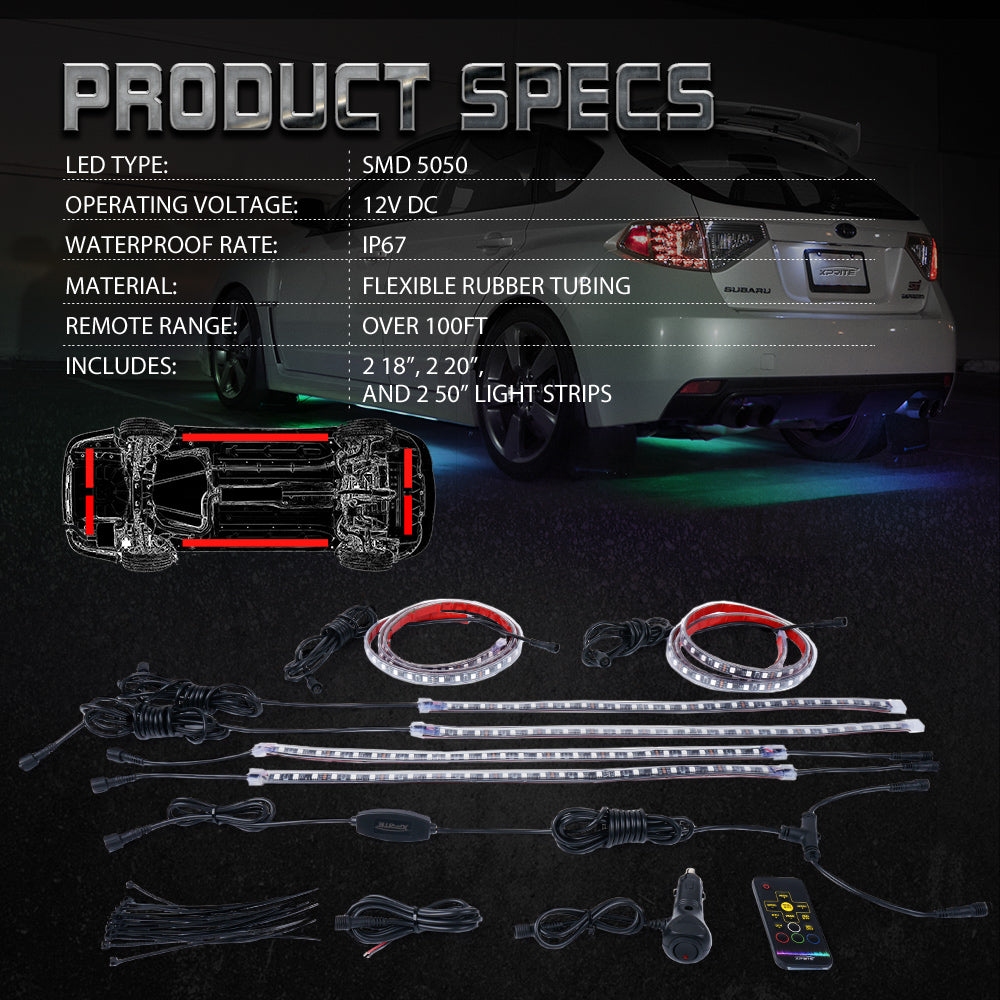 Underbody Glow Kit Specs