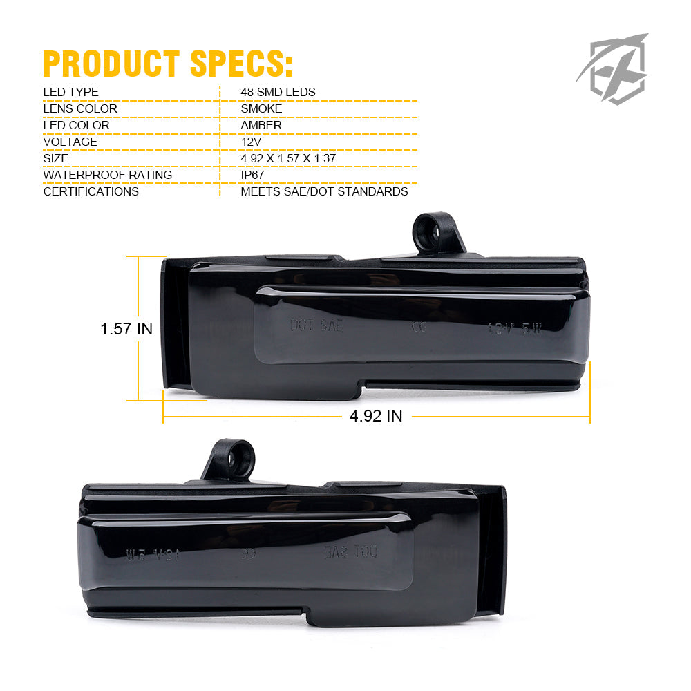 LED Side Mirror Turn Signal Lights Specs