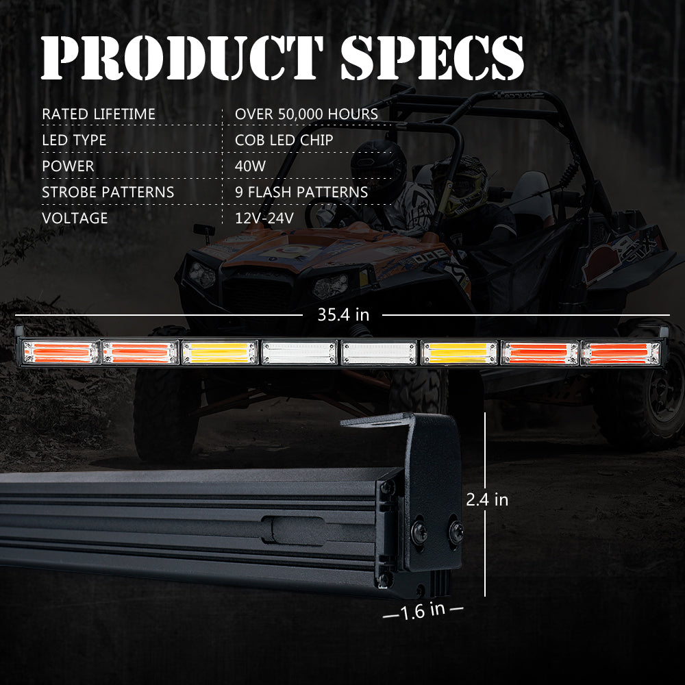 Rear Chase Strobe Light Bar specs