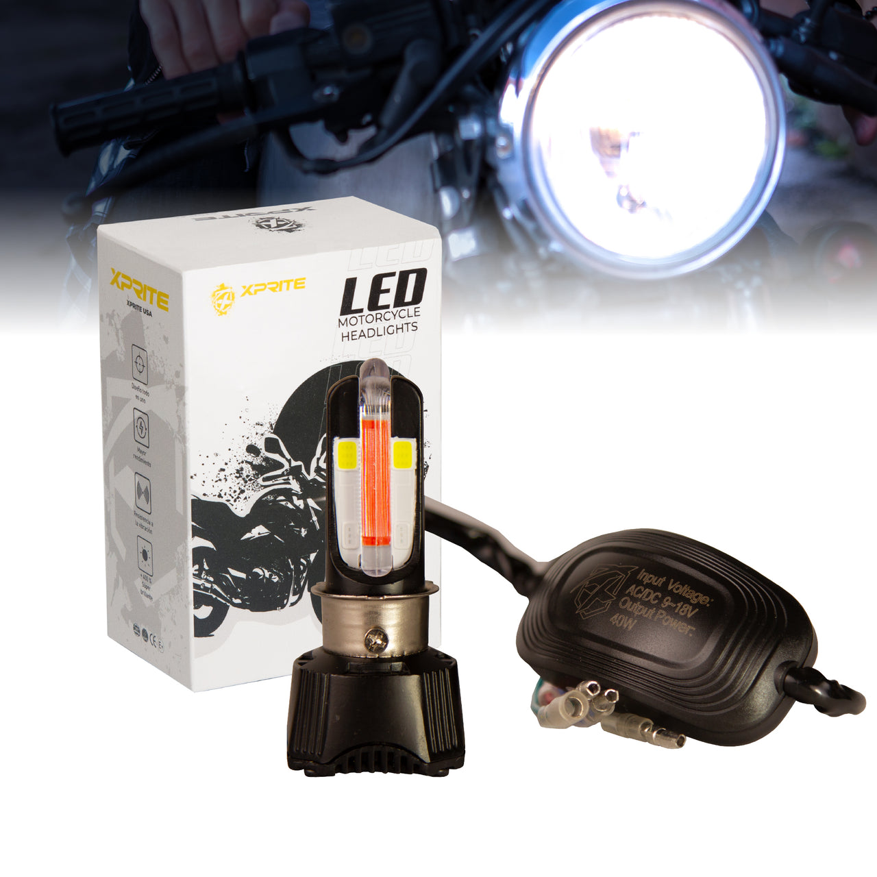 Bombilla LED Para Faros de Motocicleta | M02K 40W DRL