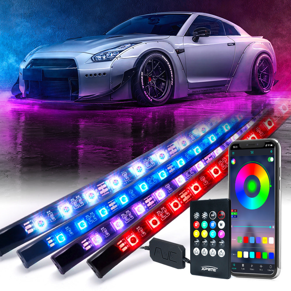 Kit de Luces LED RGB Para Carrocería Con Control Remoto y Bluetooth Serie Battle Xprite