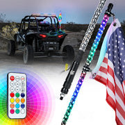 Spiral RGB LED Flag Pole Whip Light